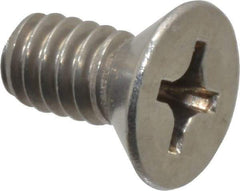 Value Collection - 1/4-20 UNC, 1/2" OAL Phillips Drive Machine Screw - Flat Head, Grade 18-8 Stainless Steel, Uncoated, Without Washer - Benchmark Tooling