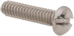 Value Collection - #2-56 UNC, 3/8" Length Under Head Slotted Drive Machine Screw - Round Head, Grade 18-8 Stainless Steel, Uncoated, Without Washer - Benchmark Tooling