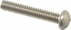 Value Collection - #2-56 UNC, 1/2" Length Under Head Slotted Drive Machine Screw - Round Head, Grade 18-8 Stainless Steel, Uncoated, Without Washer - Benchmark Tooling