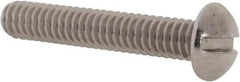Value Collection - #12-24 UNC, 1-1/4" Length Under Head Slotted Drive Machine Screw - Round Head, Grade 18-8 Stainless Steel, Uncoated, Without Washer - Benchmark Tooling