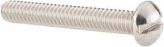 Value Collection - #12-24 UNC, 1-1/2" Length Under Head Slotted Drive Machine Screw - Round Head, Grade 18-8 Stainless Steel, Uncoated, Without Washer - Benchmark Tooling