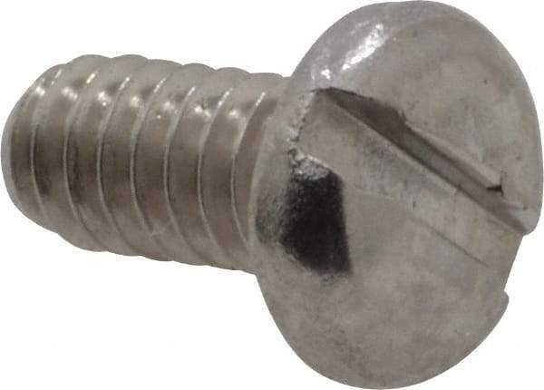 Value Collection - #2-56 UNC, 3/16" Length Under Head Slotted Drive Machine Screw - Pan Head, Grade 18-8 Stainless Steel, Uncoated, Without Washer - Benchmark Tooling