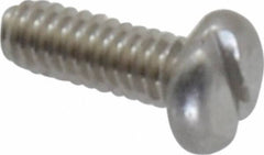 Value Collection - #2-56 UNC, 1/4" Length Under Head Slotted Drive Machine Screw - Pan Head, Grade 18-8 Stainless Steel, Uncoated, Without Washer - Benchmark Tooling