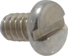 Value Collection - #4-40 UNC, 3/16" Length Under Head Slotted Drive Machine Screw - Pan Head, Grade 18-8 Stainless Steel, Uncoated, Without Washer - Benchmark Tooling