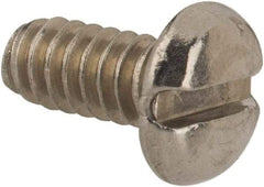 Value Collection - #4-40 UNC, 1/4" Length Under Head Slotted Drive Machine Screw - Pan Head, Grade 18-8 Stainless Steel, Uncoated, Without Washer - Benchmark Tooling