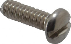 Value Collection - #4-40 UNC, 3/8" Length Under Head Slotted Drive Machine Screw - Pan Head, Grade 18-8 Stainless Steel, Uncoated, Without Washer - Benchmark Tooling