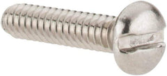 Value Collection - #4-40 UNC, 1/2" Length Under Head Slotted Drive Machine Screw - Pan Head, Grade 18-8 Stainless Steel, Uncoated, Without Washer - Benchmark Tooling