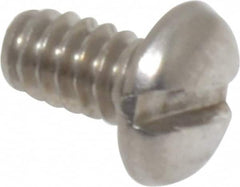 Value Collection - #6-32 UNC, 1/4" Length Under Head Slotted Drive Machine Screw - Pan Head, Grade 18-8 Stainless Steel, Uncoated, Without Washer - Benchmark Tooling