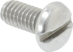 Value Collection - #8-32 UNC, 3/8" Length Under Head Slotted Drive Machine Screw - Pan Head, Grade 18-8 Stainless Steel, Uncoated, Without Washer - Benchmark Tooling