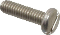 Value Collection - #8-32 UNC, 5/8" Length Under Head Slotted Drive Machine Screw - Pan Head, Grade 18-8 Stainless Steel, Uncoated, Without Washer - Benchmark Tooling