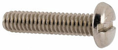 Value Collection - #8-32 UNC, 3/4" Length Under Head Slotted Drive Machine Screw - Pan Head, Grade 18-8 Stainless Steel, Uncoated, Without Washer - Benchmark Tooling