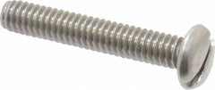 Value Collection - #8-32 UNC, 1" Length Under Head Slotted Drive Machine Screw - Pan Head, Grade 18-8 Stainless Steel, Uncoated, Without Washer - Benchmark Tooling