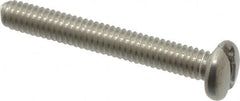 Value Collection - #8-32 UNC, 1-1/4" Length Under Head Slotted Drive Machine Screw - Pan Head, Grade 18-8 Stainless Steel, Uncoated, Without Washer - Benchmark Tooling