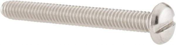 Value Collection - #8-32 UNC, 1-1/2" Length Under Head Slotted Drive Machine Screw - Pan Head, Grade 18-8 Stainless Steel, Uncoated, Without Washer - Benchmark Tooling