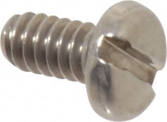 Value Collection - #10-24 UNC, 3/8" Length Under Head Slotted Drive Machine Screw - Pan Head, Grade 18-8 Stainless Steel, Uncoated, Without Washer - Benchmark Tooling