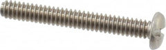 Value Collection - #10-24 UNC, 1-1/2" Length Under Head Slotted Drive Machine Screw - Pan Head, Grade 18-8 Stainless Steel, Uncoated, Without Washer - Benchmark Tooling