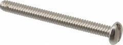 Value Collection - #10-24 UNC, 2" Length Under Head Slotted Drive Machine Screw - Pan Head, Grade 18-8 Stainless Steel, Uncoated, Without Washer - Benchmark Tooling