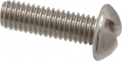 Value Collection - #10-32 UNF, 5/8" Length Under Head Slotted Drive Machine Screw - Pan Head, Grade 18-8 Stainless Steel, Uncoated, Without Washer - Benchmark Tooling