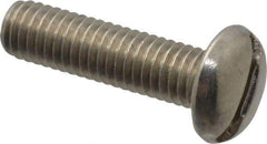 Value Collection - #10-32 UNF, 3/4" Length Under Head Slotted Drive Machine Screw - Pan Head, Grade 18-8 Stainless Steel, Uncoated, Without Washer - Benchmark Tooling