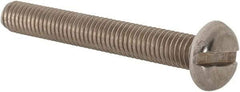 Value Collection - #10-32 UNF, 1-1/2" Length Under Head Slotted Drive Machine Screw - Pan Head, Grade 18-8 Stainless Steel, Uncoated, Without Washer - Benchmark Tooling