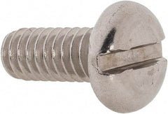 Value Collection - 1/4-20 UNC, 5/8" Length Under Head Slotted Drive Machine Screw - Pan Head, Grade 18-8 Stainless Steel, Uncoated, Without Washer - Benchmark Tooling