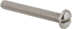 Value Collection - 1/4-20 UNC, 2" Length Under Head Slotted Drive Machine Screw - Pan Head, Grade 18-8 Stainless Steel, Uncoated, Without Washer - Benchmark Tooling