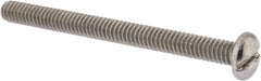 Value Collection - 1/4-20 UNC, 3" Length Under Head Slotted Drive Machine Screw - Pan Head, Grade 18-8 Stainless Steel, Uncoated, Without Washer - Benchmark Tooling