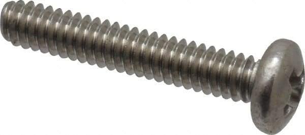 Value Collection - #2-56 UNC, 1/2" Length Under Head Phillips Drive Machine Screw - Pan Head, Grade 18-8 Stainless Steel, Uncoated, Without Washer - Benchmark Tooling