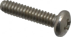 Value Collection - #4-40 UNC, 1/2" Length Under Head Phillips Drive Machine Screw - Pan Head, Grade 18-8 Stainless Steel, Uncoated, Without Washer - Benchmark Tooling
