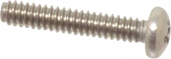 Value Collection - #4-40 UNC, 5/8" Length Under Head Phillips Drive Machine Screw - Pan Head, Grade 18-8 Stainless Steel, Uncoated, Without Washer - Benchmark Tooling
