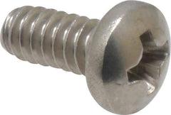 Value Collection - #6-32 UNC, 5/16" Length Under Head Phillips Drive Machine Screw - Pan Head, Grade 18-8 Stainless Steel, Uncoated, Without Washer - Benchmark Tooling