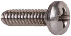 Value Collection - #6-32 UNC, 1/2" Length Under Head Phillips Drive Machine Screw - Pan Head, Grade 18-8 Stainless Steel, Uncoated, Without Washer - Benchmark Tooling