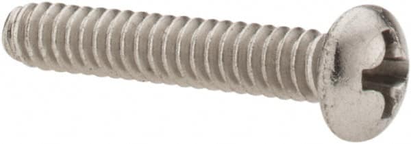 Value Collection - #6-32 UNC, 3/4" Length Under Head Phillips Drive Machine Screw - Pan Head, Grade 18-8 Stainless Steel, Uncoated, Without Washer - Benchmark Tooling