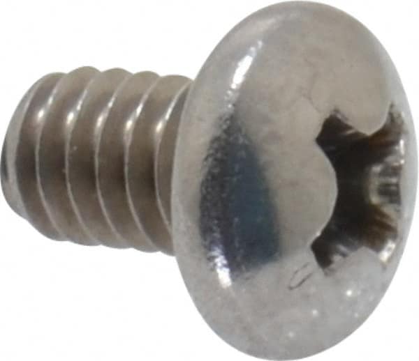 Value Collection - #8-32 UNC, 1/4" Length Under Head Phillips Drive Machine Screw - Pan Head, Grade 18-8 Stainless Steel, Uncoated, Without Washer - Benchmark Tooling