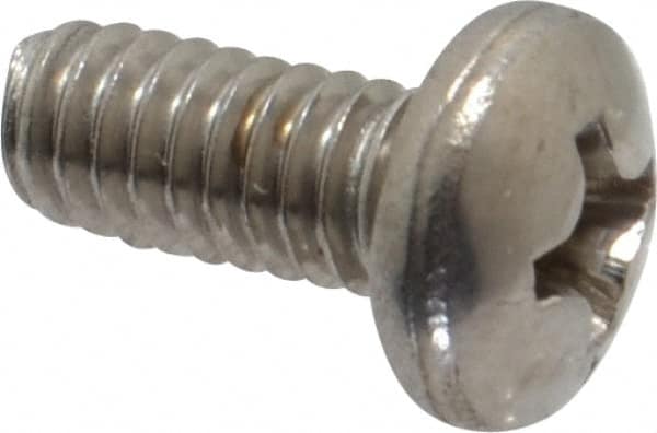 Value Collection - #8-32 UNC, 3/8" Length Under Head Phillips Drive Machine Screw - Pan Head, Grade 18-8 Stainless Steel, Uncoated, Without Washer - Benchmark Tooling
