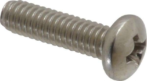 Value Collection - #8-32 UNC, 5/8" Length Under Head Phillips Drive Machine Screw - Pan Head, Grade 18-8 Stainless Steel, Uncoated, Without Washer - Benchmark Tooling
