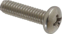 Value Collection - #8-32 UNC, 5/8" Length Under Head Phillips Drive Machine Screw - Pan Head, Grade 18-8 Stainless Steel, Uncoated, Without Washer - Benchmark Tooling