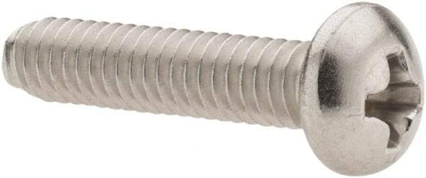 Value Collection - #8-32 UNC, 3/4" Length Under Head Phillips Drive Machine Screw - Pan Head, Grade 18-8 Stainless Steel, Uncoated, Without Washer - Benchmark Tooling