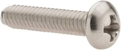 Value Collection - #8-32 UNC, 3/4" Length Under Head Phillips Drive Machine Screw - Pan Head, Grade 18-8 Stainless Steel, Uncoated, Without Washer - Benchmark Tooling