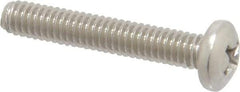 Value Collection - #8-32 UNC, 1" Length Under Head Phillips Drive Machine Screw - Pan Head, Grade 18-8 Stainless Steel, Uncoated, Without Washer - Benchmark Tooling
