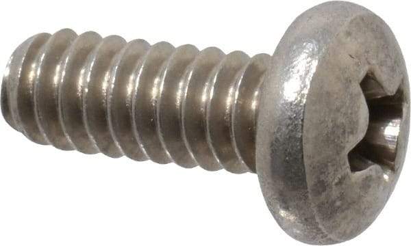 Value Collection - #10-24 UNC, 1/2" Length Under Head Phillips Drive Machine Screw - Pan Head, Grade 18-8 Stainless Steel, Uncoated, Without Washer - Benchmark Tooling