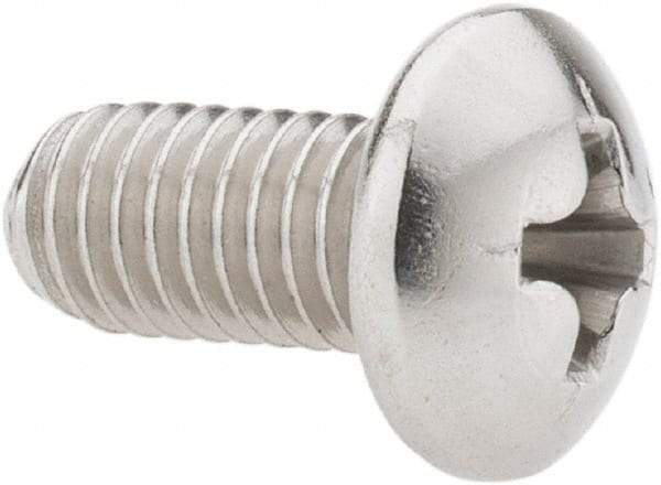 Value Collection - #10-32 UNF, 3/8" Length Under Head Phillips Drive Machine Screw - Pan Head, Grade 18-8 Stainless Steel, Uncoated, Without Washer - Benchmark Tooling