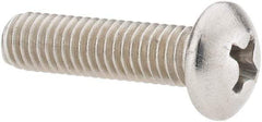 Value Collection - #10-32 UNF, 3/4" Length Under Head Phillips Drive Machine Screw - Pan Head, Grade 18-8 Stainless Steel, Uncoated, Without Washer - Benchmark Tooling