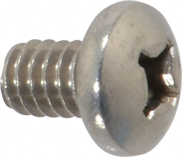 Value Collection - 1/4-20 UNC, 3/8" Length Under Head Phillips Drive Machine Screw - Pan Head, Grade 18-8 Stainless Steel, Uncoated, Without Washer - Benchmark Tooling