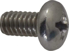 Value Collection - 1/4-20 UNC, 1/2" Length Under Head Phillips Drive Machine Screw - Pan Head, Grade 18-8 Stainless Steel, Uncoated, Without Washer - Benchmark Tooling