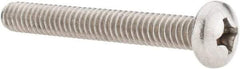 Value Collection - 1/4-20 UNC, 2" Length Under Head Phillips Drive Machine Screw - Pan Head, Grade 18-8 Stainless Steel, Uncoated, Without Washer - Benchmark Tooling