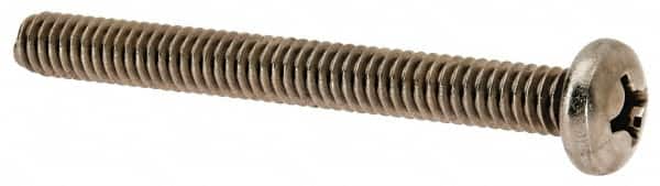 Value Collection - 1/4-20 UNC, 2-1/2" Length Under Head Phillips Drive Machine Screw - Pan Head, Grade 18-8 Stainless Steel, Uncoated, Without Washer - Benchmark Tooling