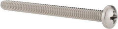 Value Collection - 1/4-20 UNC, 3" Length Under Head Phillips Drive Machine Screw - Pan Head, Grade 18-8 Stainless Steel, Uncoated, Without Washer - Benchmark Tooling
