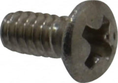 Value Collection - #4-40 UNC, 1/4" OAL Phillips Drive Machine Screw - Oval Head, Grade 18-8 Stainless Steel, Uncoated, Without Washer - Benchmark Tooling