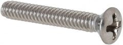 Value Collection - #4-40 UNC, 3/4" OAL Phillips Drive Machine Screw - Oval Head, Grade 18-8 Stainless Steel, Uncoated, Without Washer - Benchmark Tooling